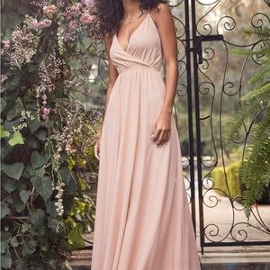 New Lulus Everything's All Bright Blush Pink Backless Maxi Dress Size XL